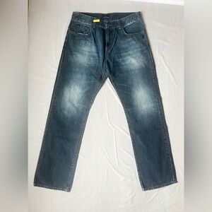 Calvin Klein Jeans 1978 8th Div Dark Wash blue Distressed Hem W36 Relaxed Fit